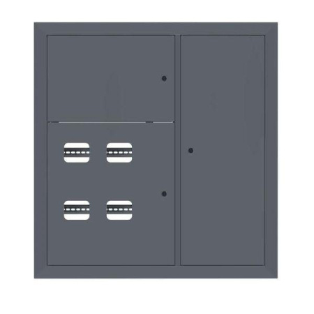 Щит этажный 4кв. RAL7024 (1000х950х160) PROxima  mb29-v-4-ral7024