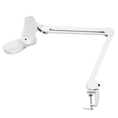 Лупа на струбцине квадратная 3D+20D с подсветкой LED EXPERT бел.  31-0565