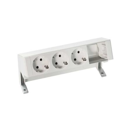 Блок розеточный настольный 3х2P+E 1 пустой мод. бел.  400 42403000-130