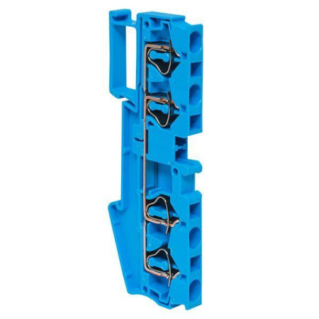 Колодка клеммная ST-4 41А 4 вывода пружинная син.  plc-jxb-st-4-4-blue