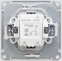 Выключатель 2-кл. СП W59 10А IP20 10AX механизм черн. бархат SE VS510-252-6-86