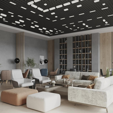 Светильник светодиодный RVE-LBX-LUMO20-PLAZA10010-1-GR квадрат грильято 1шт 90х90х60мм 9Вт встраиваемый 4000К бел.  RVE00003251