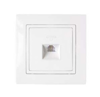 Розетка телефонная 1-м СП RJ11 (4P4C) бел.  ТР4-048