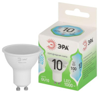 Лампа светодиодная GREEN LINE MR16-10W-840-GU10 GL GU10 10Вт софит яркий свет бел.  Б0066993