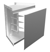 Короб кабельный блочный 2мм ККБ-УГН-0.95/0.6 рама 63х5мм краска; обшивка оцинк.  KKB.UGN.96.20.RAL/ZN