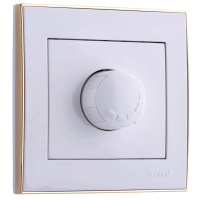 Светорегулятор СП 1000Вт Rain бел. с боковой вставкой зол.  703-0226-157