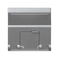 Адаптер на 1-мод. MD (RJ45 оптоволокно) 45х45мм наклонный защ. шторки алюм.  Connect K80-8