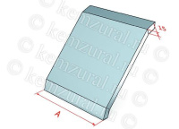Крышка для угла для поворота трассы вниз на 90град. 1.5мм сталь КЛС 100 УТ1.5  118 101105 14