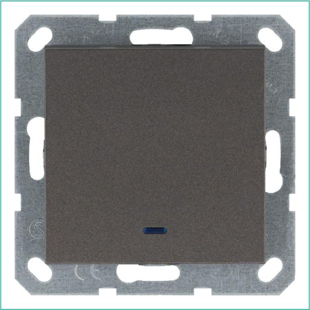 Выключатель 1-кл. 10А IP20 с подсветкой механизм мокко  G3011NZ
