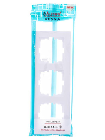 Рамка 3-местн. горизонт. VESNA бел.  742-0200-148