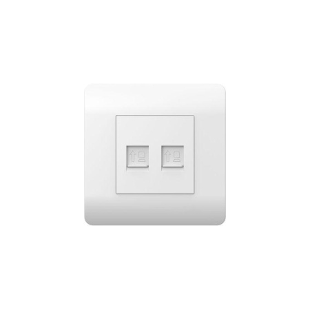 Розетка компьютерная 2-м NEW3-E RJ45 бел.  431553