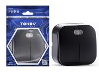 Выключатель 2-кл. ОП Frea 10А IP20 250В с индикацией АБС-пластик карбон  TKE-FR-V2I-C14