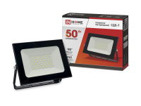 Прожектор светодиодный СДО-7 50Вт 6500К IP65 4500лм 230В черн.  4690612034638