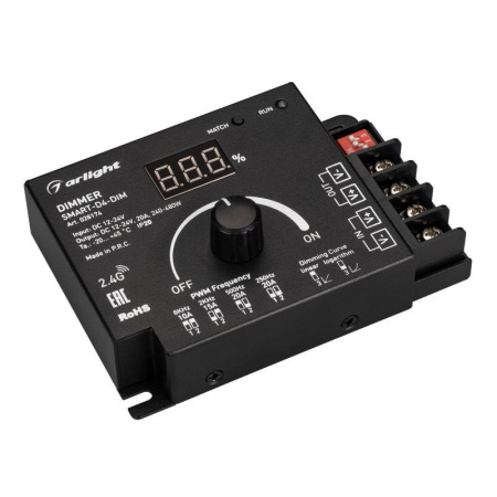Диммер SMART-D4-DIM (12-24В 1х20А. 2.4G) (IP20 металл)  028174