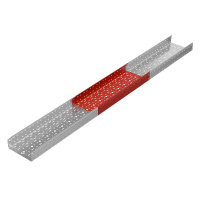 Лоток листовой перфорированный 300х100 L2000 1.5мм "Быстрый монтаж ПЛЮС" LPplus100-300-1.5-2000 КМ PL2863