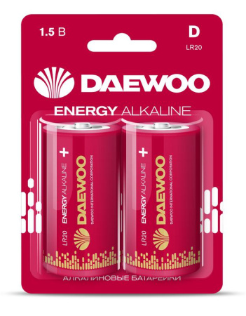 Элемент питания алкалиновый D/LR20 1.5В Energy Alkaline 2021 BL-2 (уп.2шт)  5030022