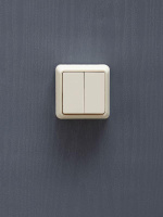 Выключатель 2-кл. ОП Октава 10А IP20 ВС20-2-0-ОКм крем.  EVO20-K33-10-DC