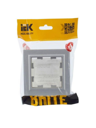 Рамка 1-м IP44 BRITE РУ-1-БрА-44 алюм.  BR-M12-44-K47