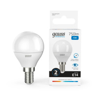 Лампа светодиодная Elementary 10Вт P45 шар 6500К холод. бел. E14 750лм  53130