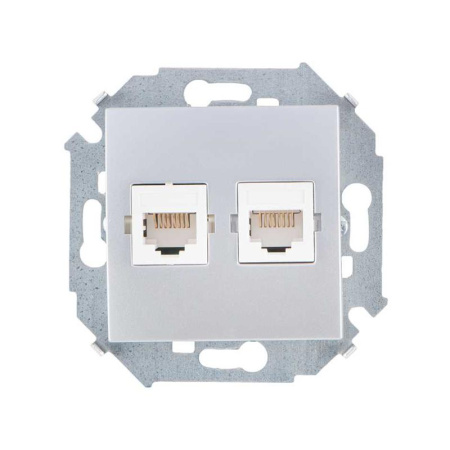 Розетка компьютерная 2-м СП  15 RJ45 кат.5E Systimax механизм алюм.  1591593-033
