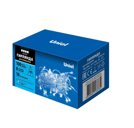 Гирлянда LED ULD-S1000-100/DTA WHITE IP20 10м 100 диодов бел. свет провод прозр.  UL-00007201