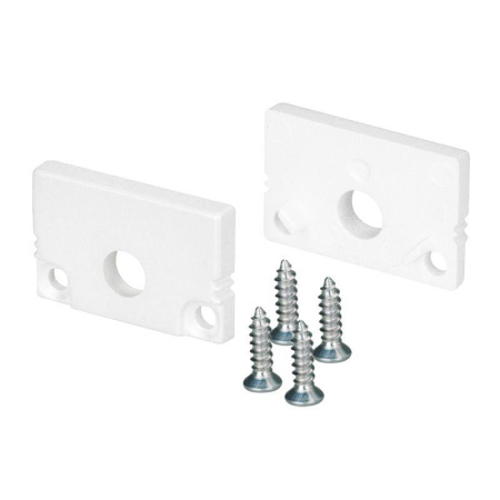 Заглушка SL-SLIM20-H13 WHITE с отверстием пластик  037536