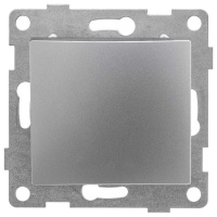 Выключатель 1-кл. СП Bravo 10А 250В самовозвратный механизм серебр.  С10В6-004