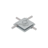 Соединитель универсальный 3USM-D5-10 для прутка d5-10мм с 3 пластинами 40х40мм сталь КМ MA0291