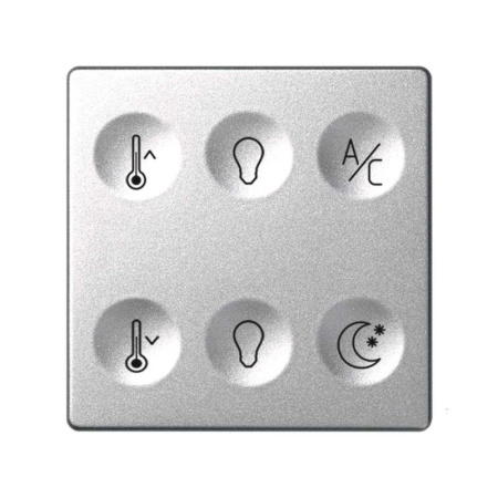 Выключатель сенсорный 6-кл. СП  82 Sense IP20 с тематич. маркир. Т3 алюм.  8000665-093