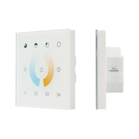 Панель сенсорная DALI-901-11-1G-4SC-MIX-DT8-IN White (BUS/230В) (IP20 пластик)  037196