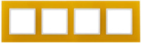 Рамка 4-м 14-5104-21 стекло Elegance желт.+бел. ЭРА Б0034530