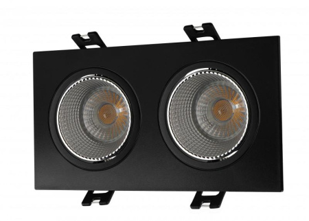 Светильник встраиваемый IP20 10Вт GU5.3 LED черн./хром пластик  DK3072-BK+CH