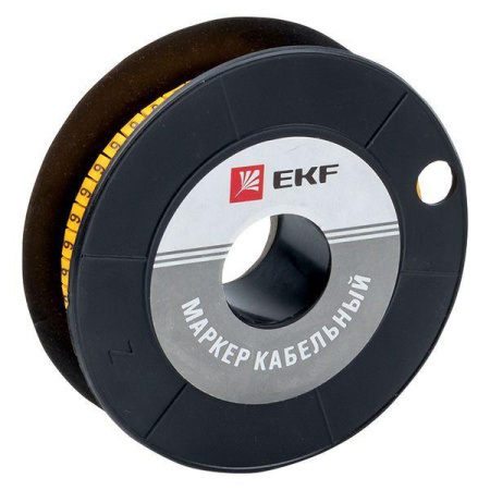 Маркер каб. 2.5кв.мм "6" (ЕС-1) (уп.1000шт)  plc-KM-2.5-6