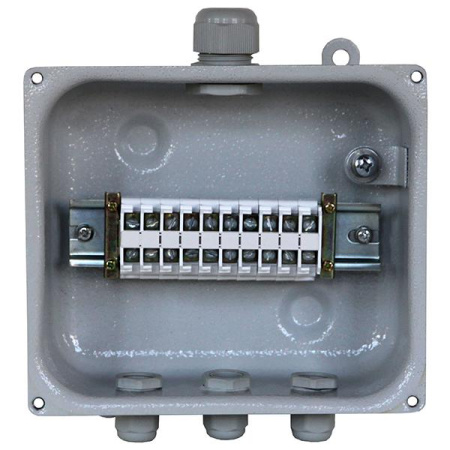 Коробка клеммная У-614 У2 10 клемм IP54 (пластиковые вводы PG)  ET003154