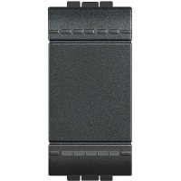 Кнопка с винт. клем. размер 1мод. LivingLight антрацит Leg BTC L4005N