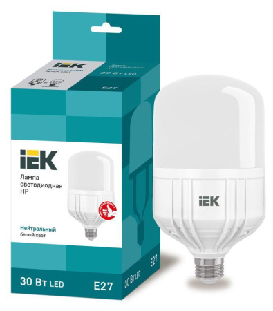 Лампа светодиодная HP 30Вт 4000К нейтр. бел. E27 230В  LLE-HP-30-230-40-E27
