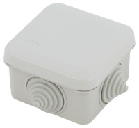 Коробка распаячная KORz-70-70-40-4gv открытой установки 70х70х40мм защелк. крышка 4 вставл. сальника IP55  Б0055758