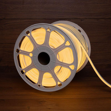 Шнур светодиодный гибкий неон LED SMD 8х16мм 120LED/м теп. бел. (уп.100м)  131-046