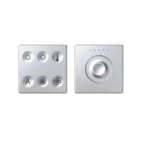 Комплект выключателя 6-кл. сенсорн. + регулятор Т1 KNX; RJ12 алюм. 82 Sense 8400673-093