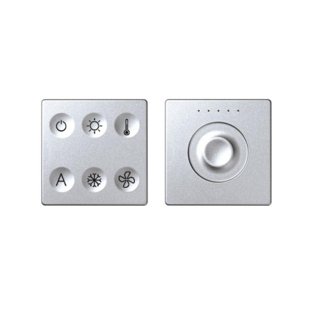 Комплект выключателя 6-кл. сенсорн. + регулятор Т1 LON; RJ12 алюм. 82 Sense 8000673-093