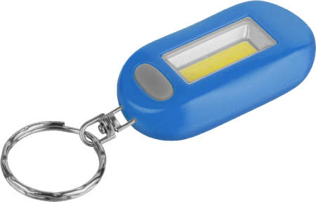 Фонарь NPT-KC05-B-2CR2032 1СOB LED брелок пласт. 1Вт 3 реж. син.  14279