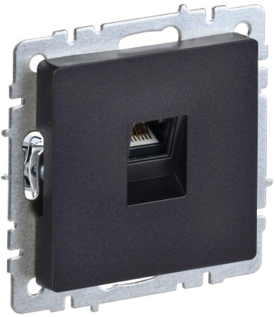 Розетка компьютерная СП RJ45 кат.5E BRITE РК10-БрЧ механизм черн.  BR-K10-1-K02