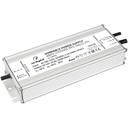 Блок питания ARPV-UH24500-PFC-DALI2-PH 24В 20.8А 500Вт IP67 метал.  039955