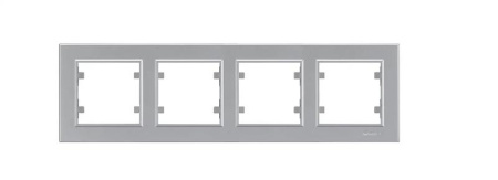 Рамка 4-м Karea горизонт. сереб.  56065704