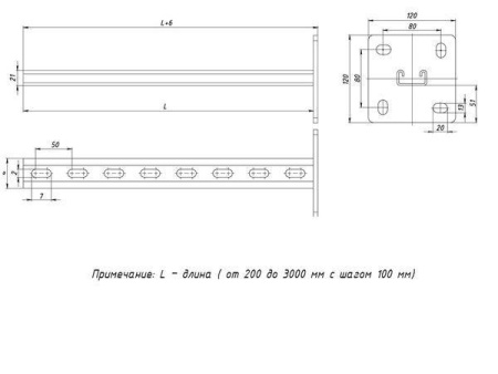 Стойка STRUT 41х21 L300 сталь  sts412130