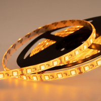 Лента светодиодная SMD5050 14.4Вт/м 60LED/м 12В IP65 желт. (уп.5м)  141-492