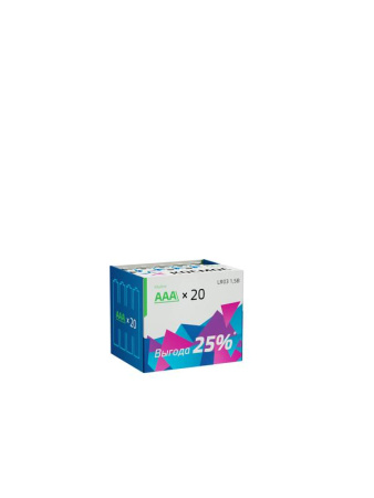 Элемент питания алкалиновый AAA/LR03 (уп.20шт)  KOCLR0320BOX