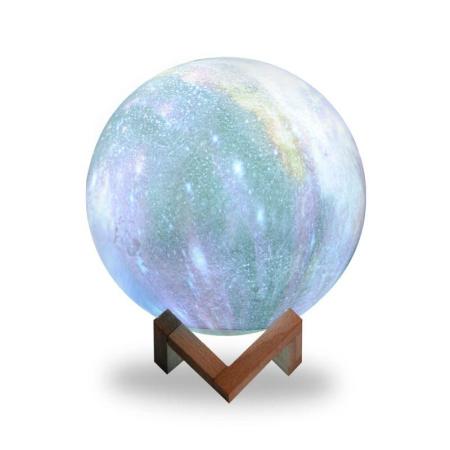 Светильник светодиодный настольный 3D Луна 1Вт 100лм 5В аккум. Li-ion 450мА.ч RGB многоцветн.  NN003