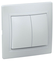 Выключатель 2-кл. СП Кварта 10А IP20 ВС10-2-0-КБ бел.  EVK20-K01-10-DM