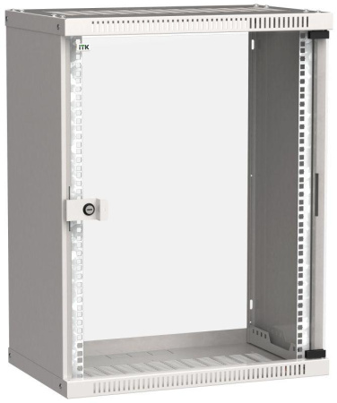 Шкаф LINEA WE 15U 550x350мм дверь стекло сер.  LWE3-15U53-GF